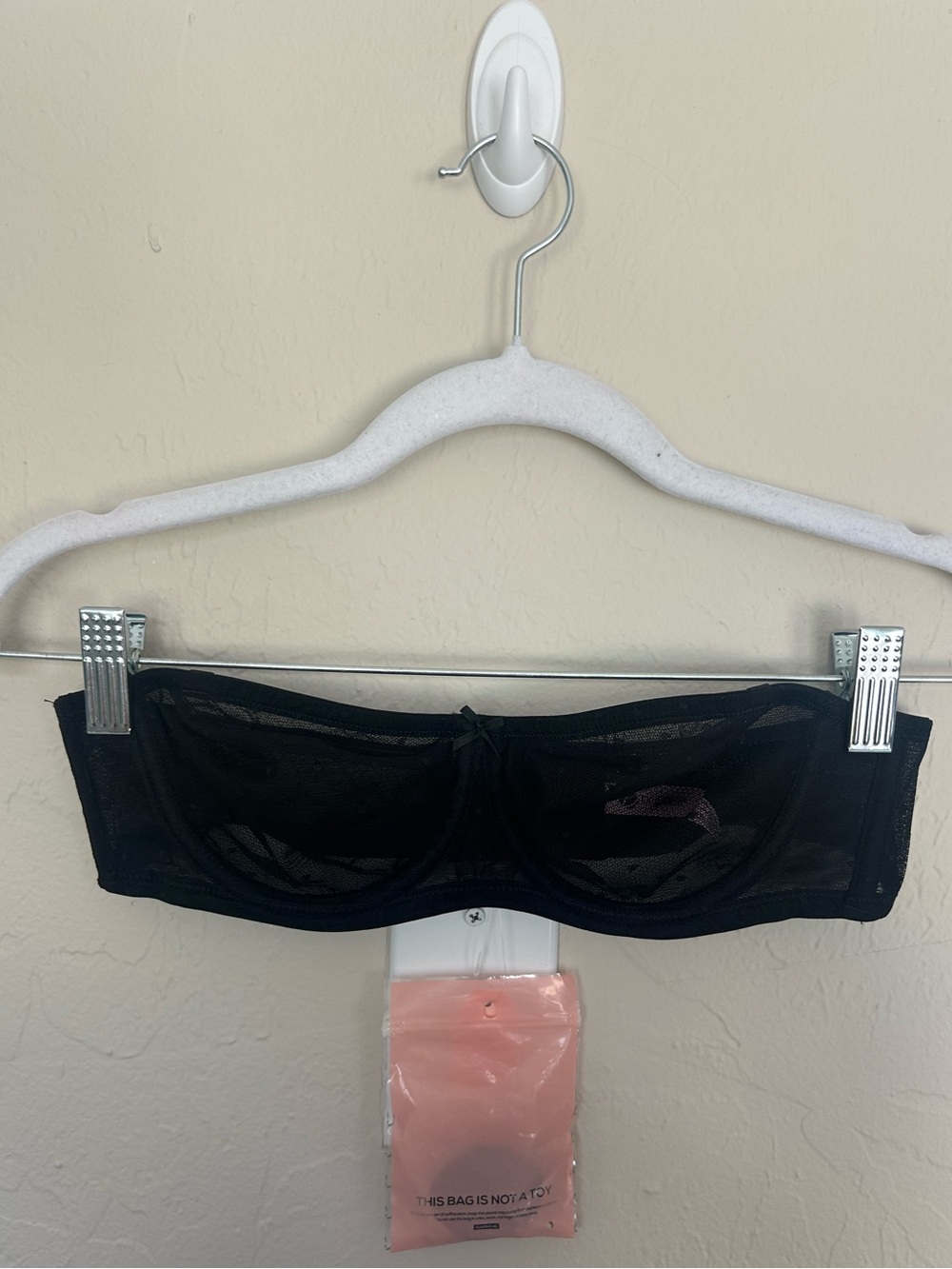Dobreva Sexy Mesh Strapless Bra Black 34A  (1780)
